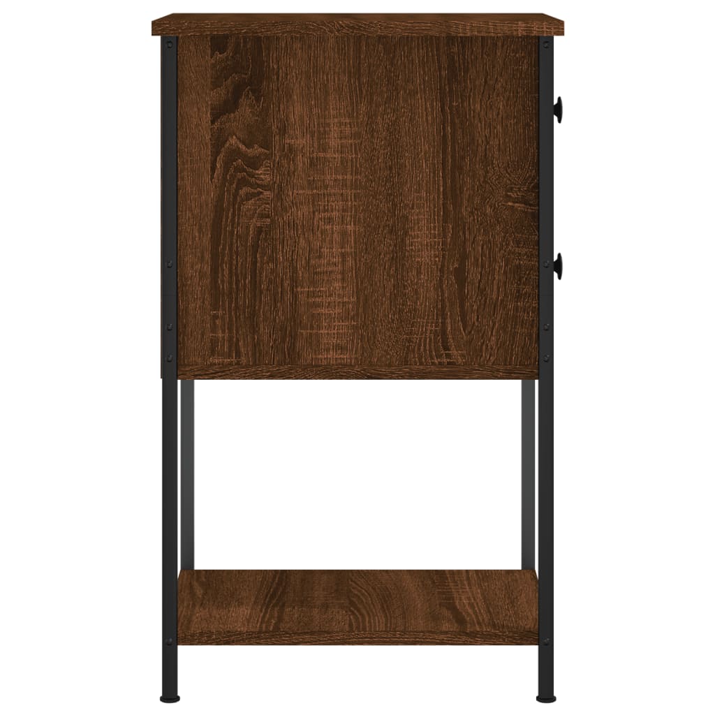 vidaXL Bedside Cabinets 2 pcs Brown Oak 32x42x70 cm Engineered Wood