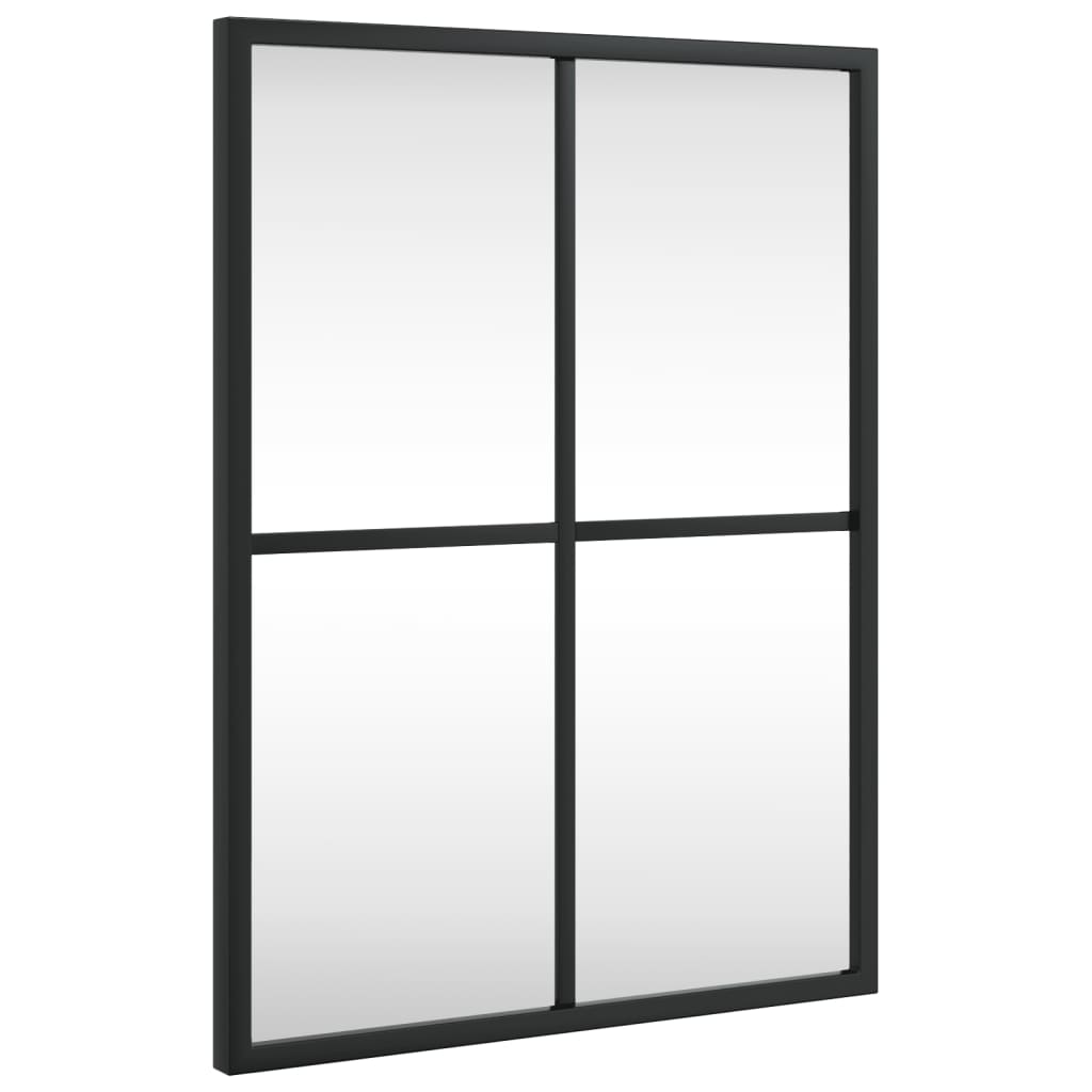 vidaXL Wall Mirror Black 30x40 cm Rectangle Iron