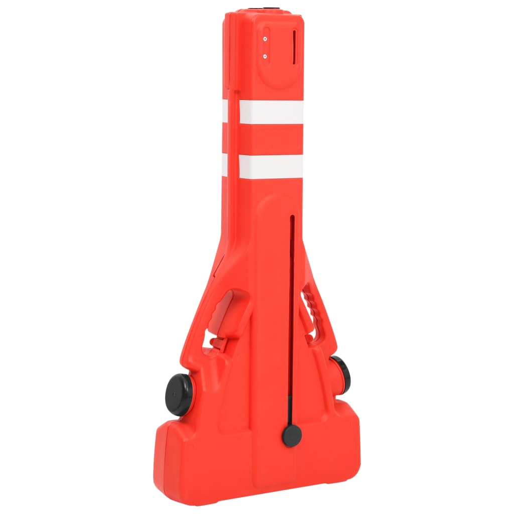 vidaXL Folding Traffic Barrier Red 210x50x105 cm