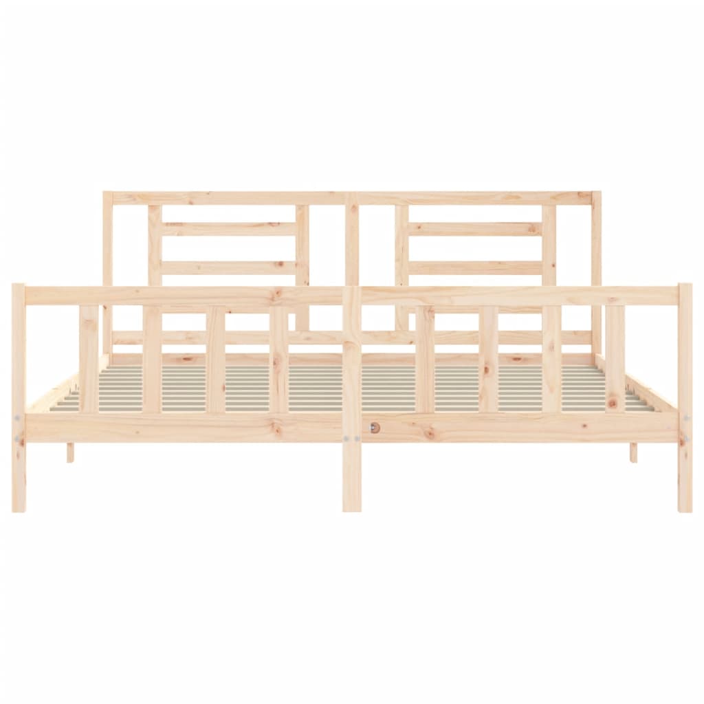 vidaXL Bed Frame without Mattress Super King Size Solid Wood Pine