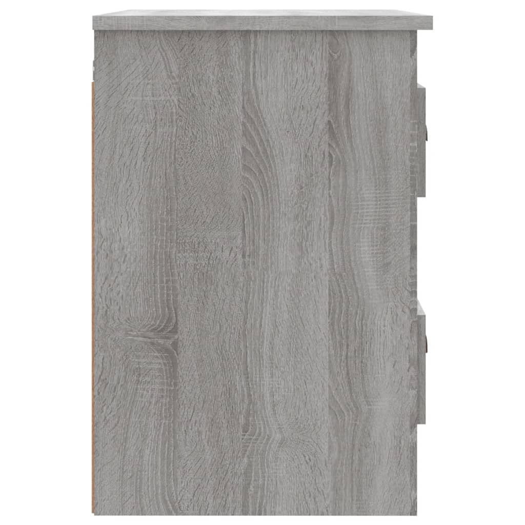 vidaXL Wall-mounted Bedside Cabinet Grey Sonoma 41.5x36x53cm