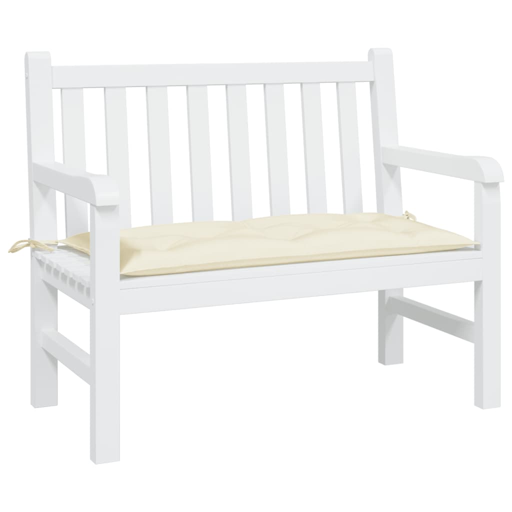 vidaXL Garden Bench Cushion Cream White 110x50x7 cm Oxford Fabric