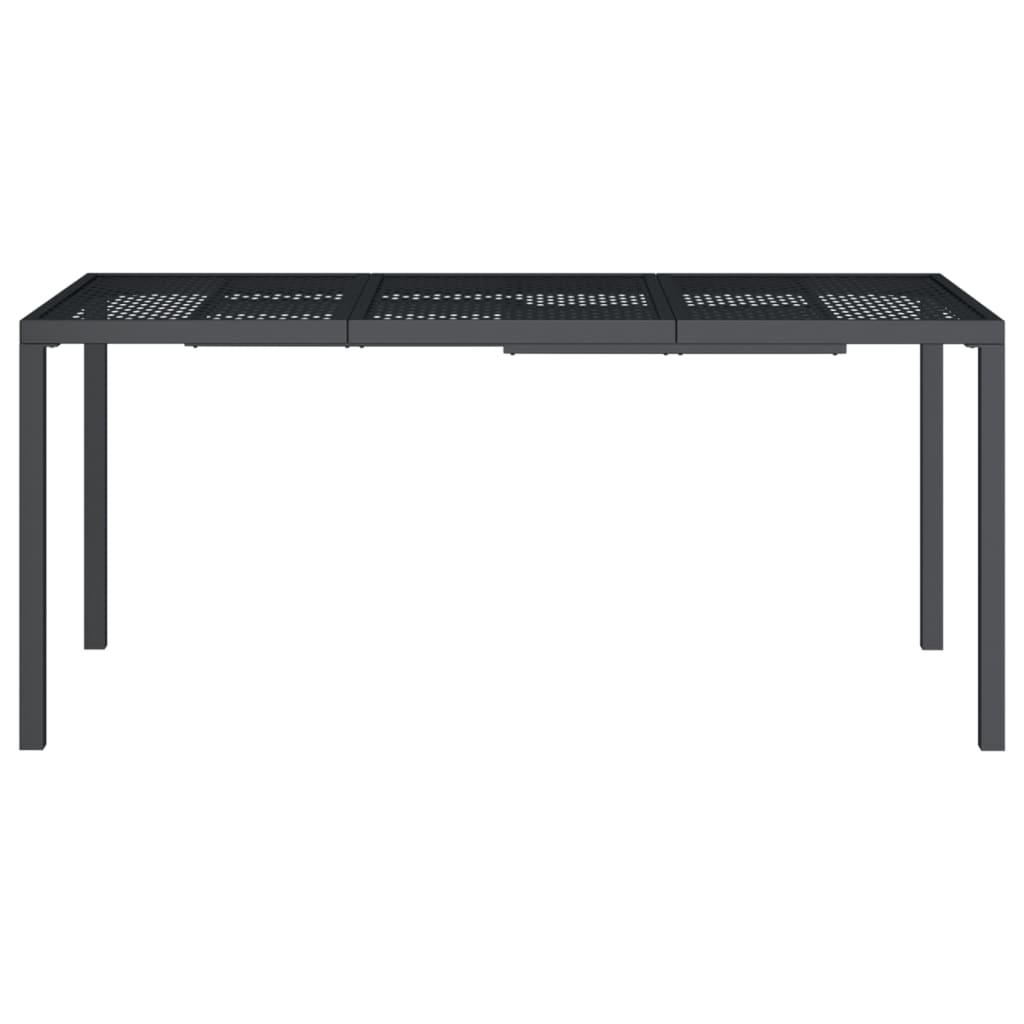 vidaXL Garden Table Anthracite 165x80x72 cm Steel