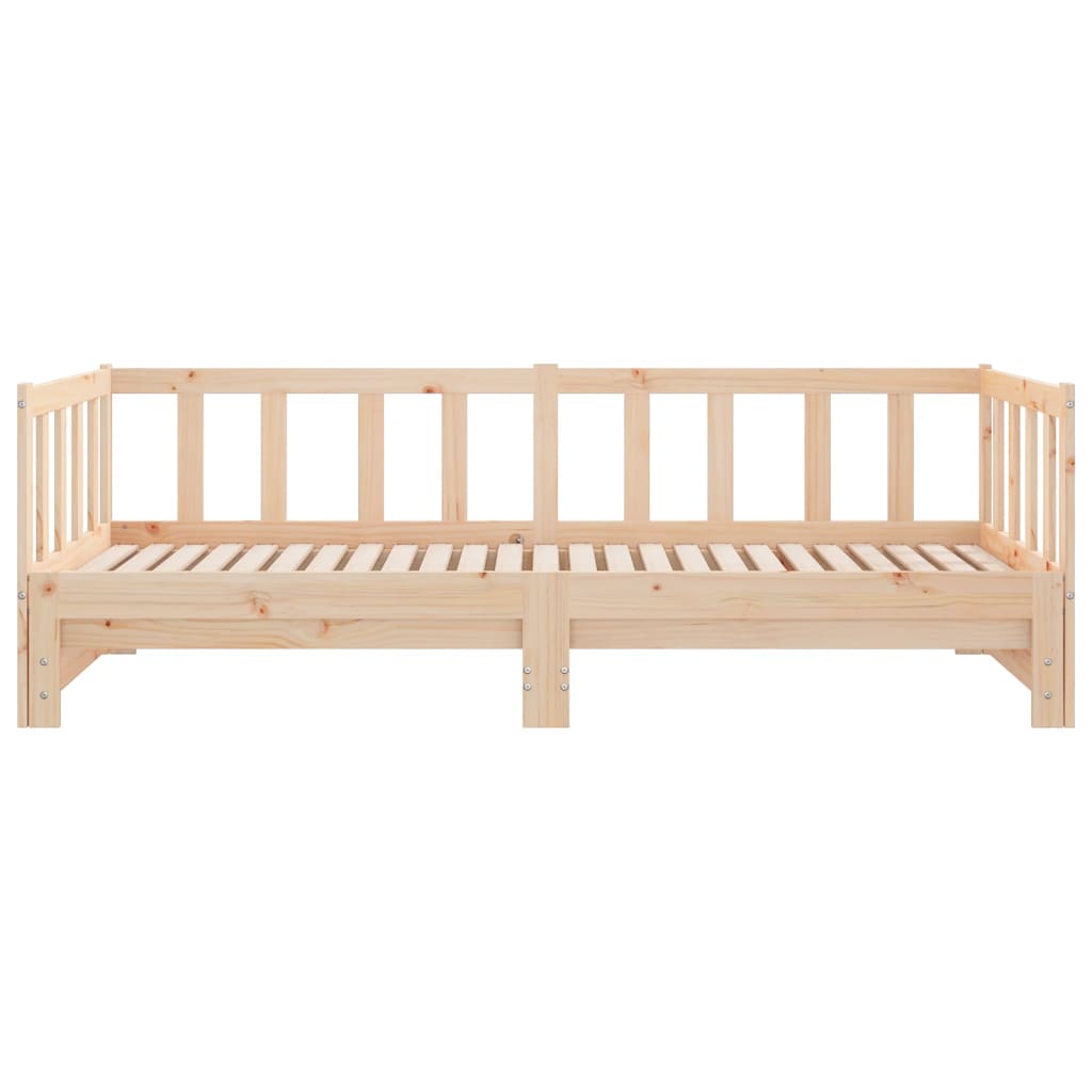 vidaXL Day Bed with Trundle without Mattress 90x190 cm Single Solid Wood