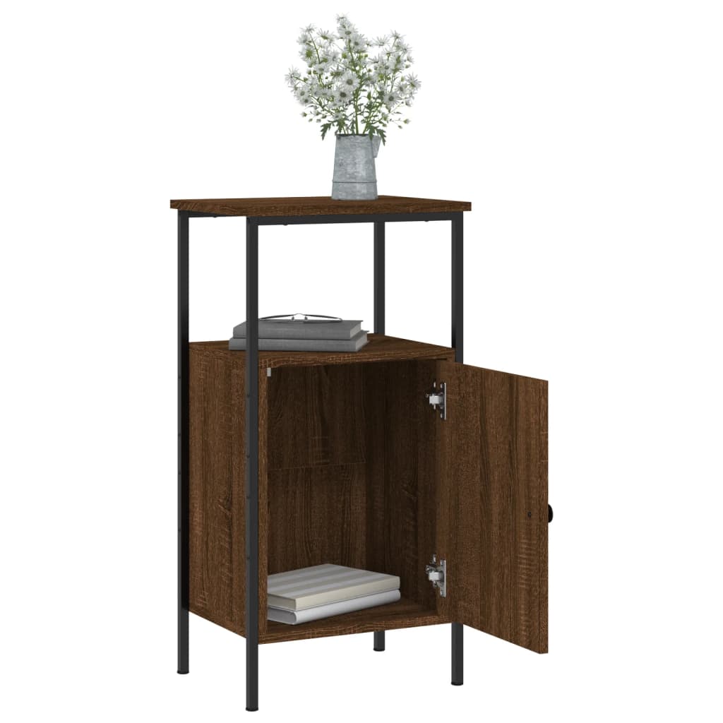 vidaXL Bedside Cabinets 2 pcs Brown Oak 41x31x80 cm Engineered Wood