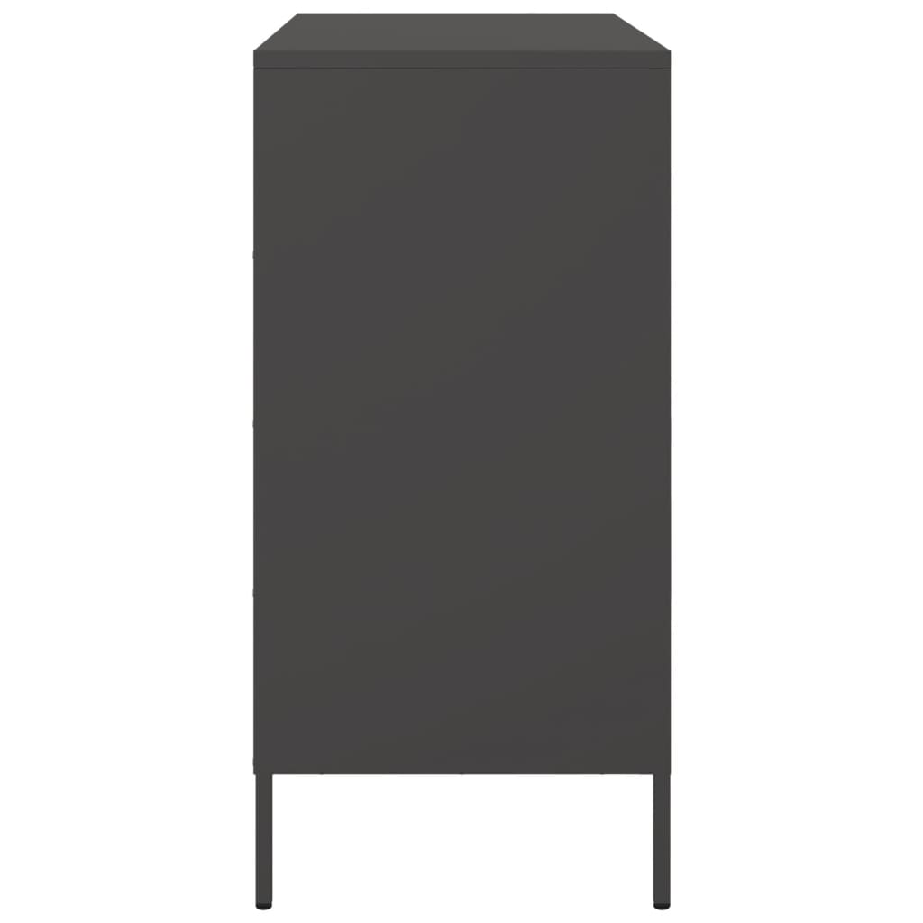 vidaXL Sideboard Black 68x39x79 cm Steel