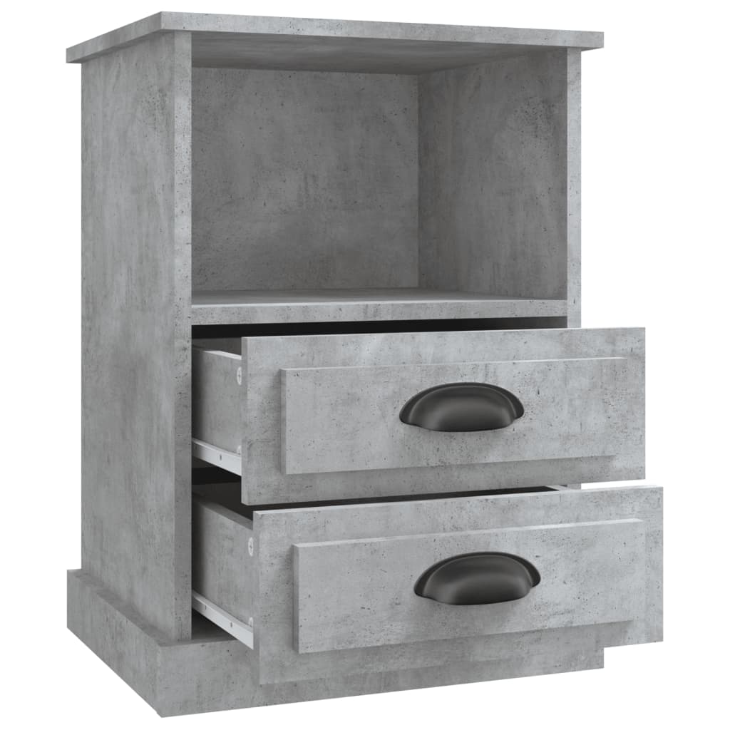 vidaXL Bedside Cabinet Concrete Grey 43x36x60 cm