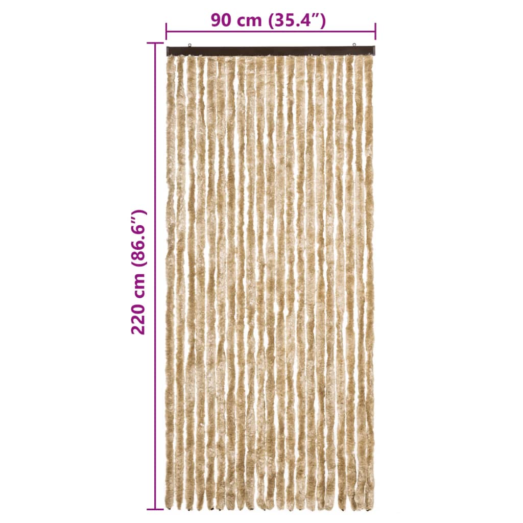 vidaXL Insect Curtain Beige 90x220 cm Chenille