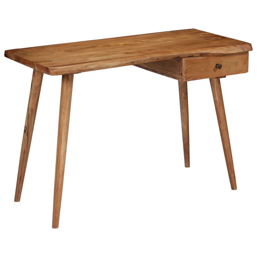 vidaXL Writing Table Solid Acacia Wood 110x50x76 cm