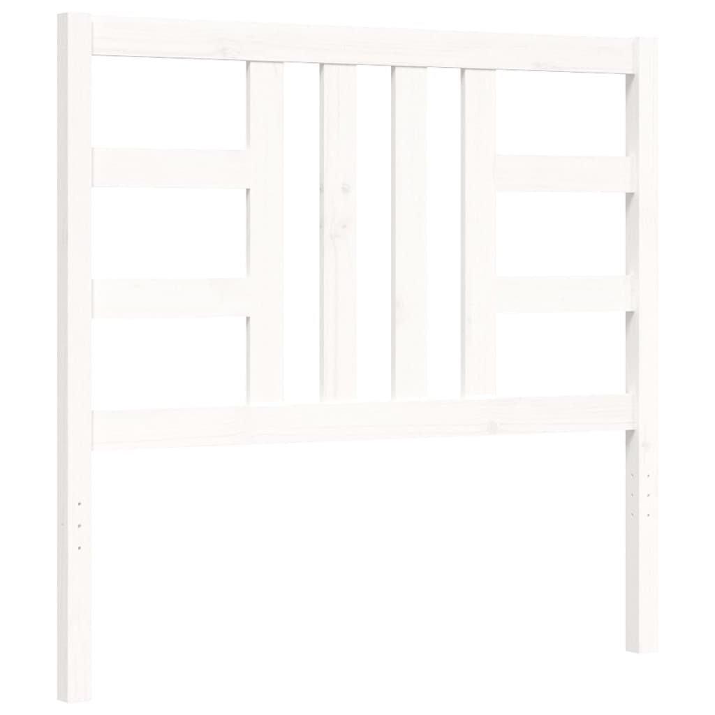 vidaXL Bed Frame without Mattress White 90x190 cm Single Solid Wood Pine