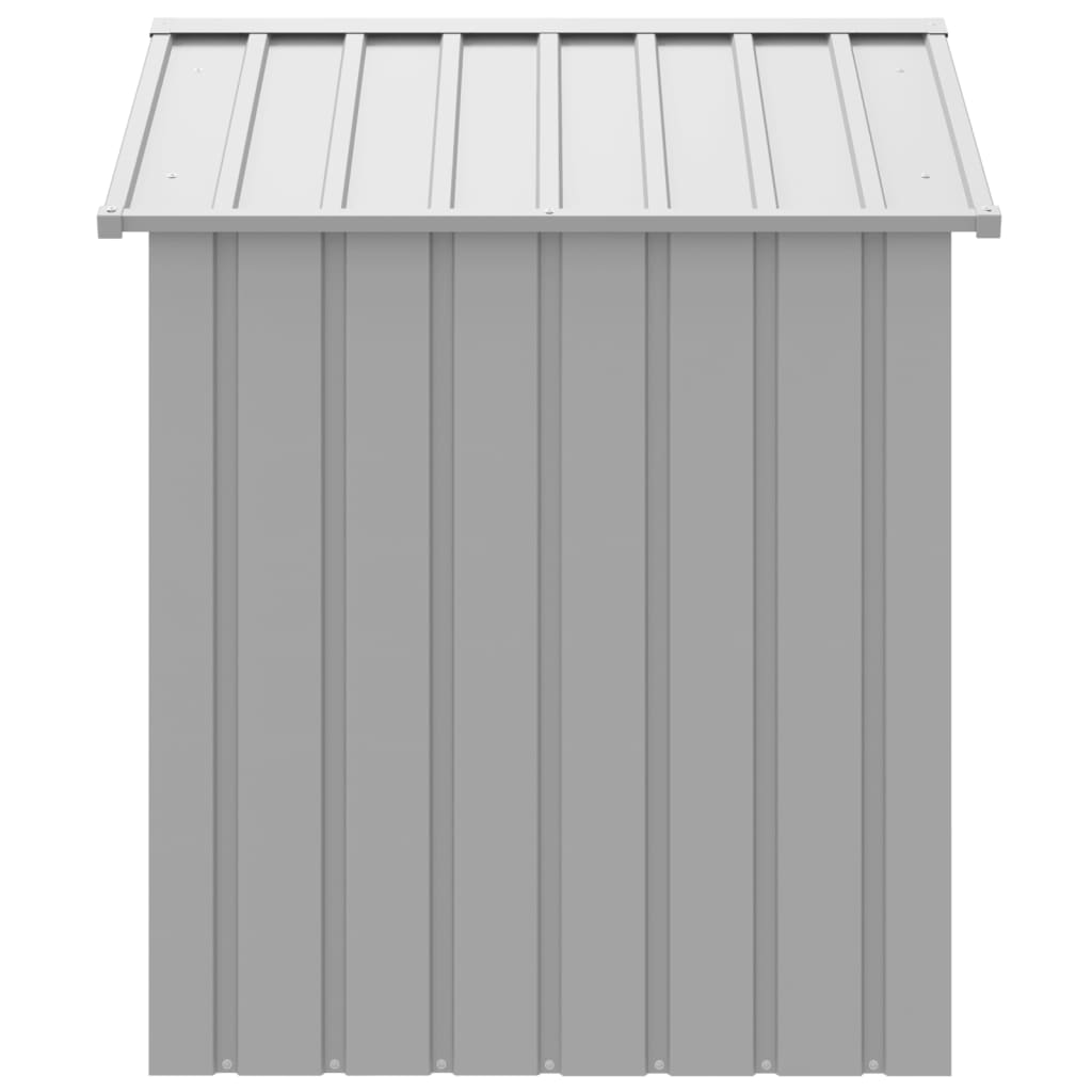 vidaXL Dog House with Roof Light Grey 117x103x123 cm Galvanised Steel