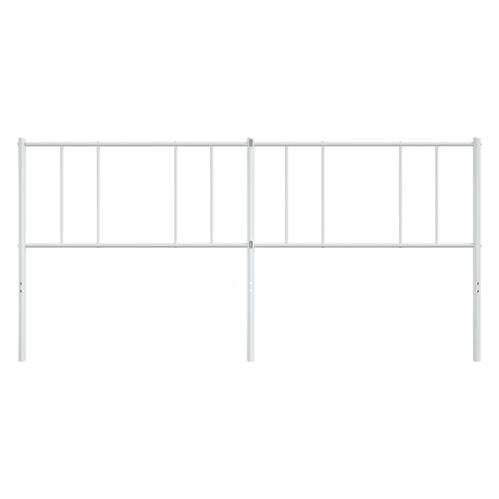 vidaXL Metal Headboard White 180 cm