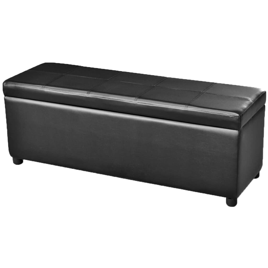 vidaXL Long Storage Bench Wood Black