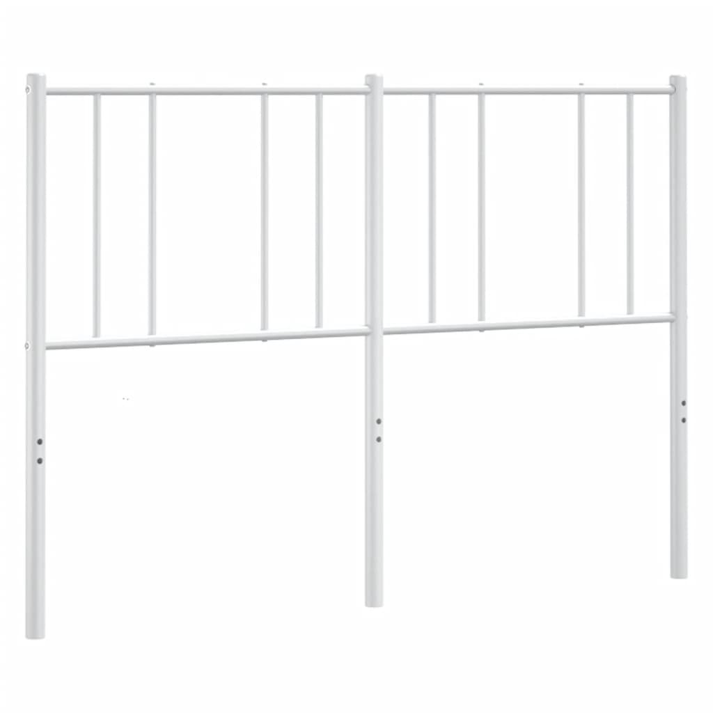 vidaXL Metal Headboard White 150 cm