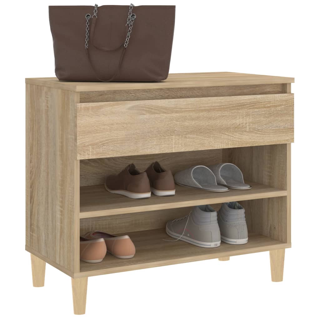 vidaXL Shoe Cabinet Sonoma Oak 70x36x60 cm Engineered Wood