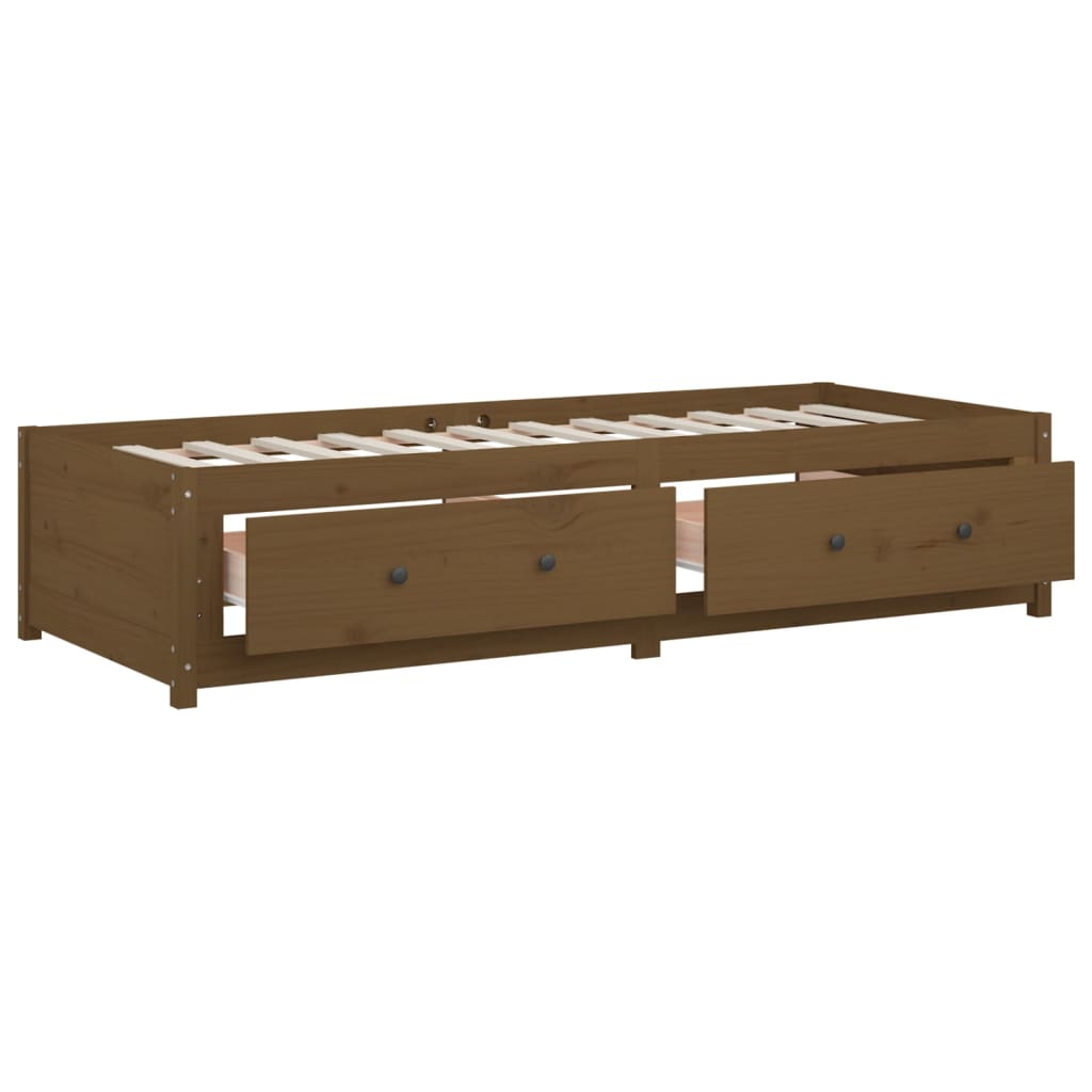 vidaXL Day Bed without Mattress Honey Brown 90x190 cm Single Solid Wood Pine