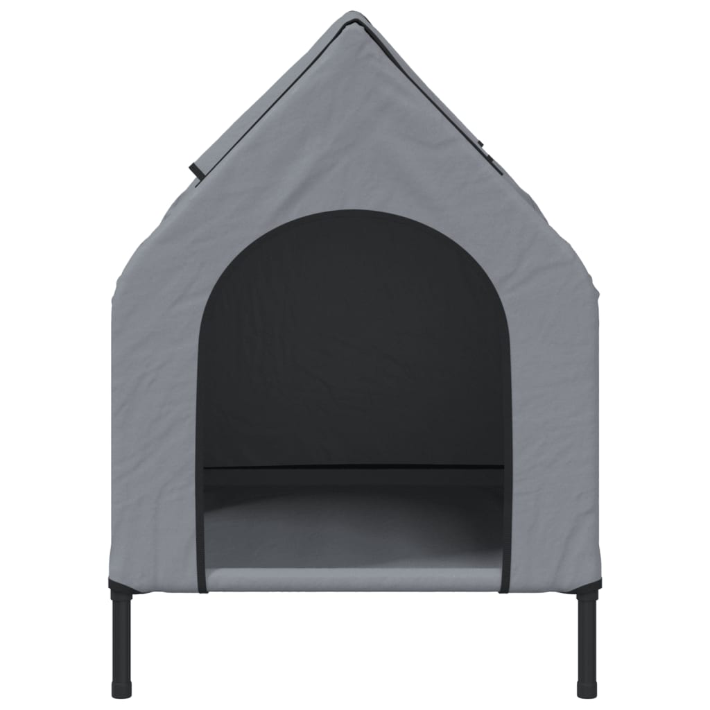 vidaXL Dog House Light Grey Oxford Fabric and Steel