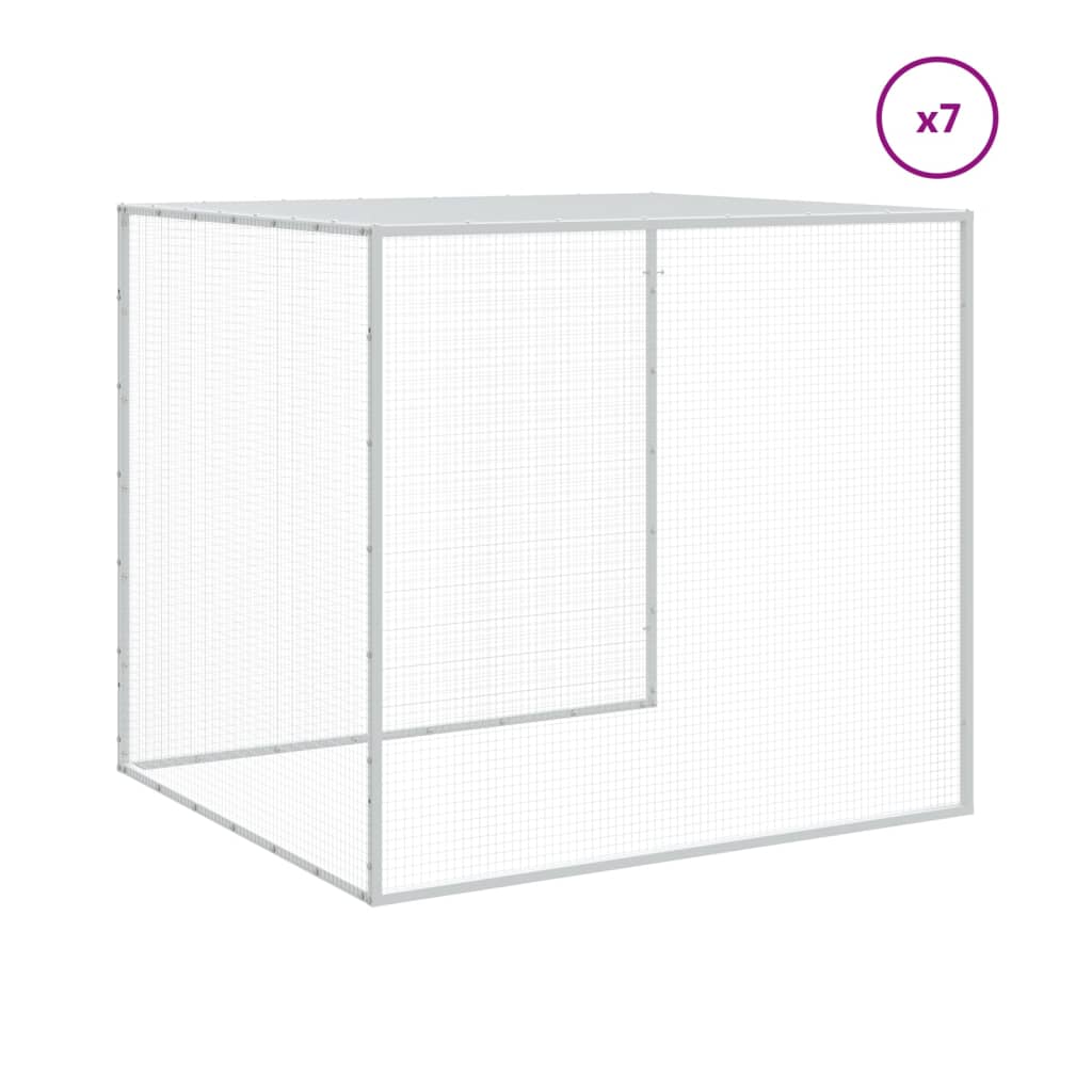 vidaXL Chicken Cage with Roof Anthracite 803x98x90 cm Galvanised Steel