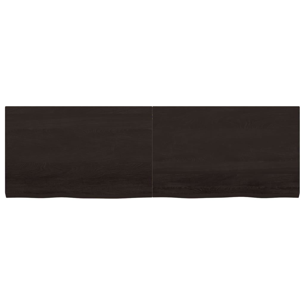 vidaXL Bathroom Countertop Dark Brown 160x50x(2-4) cm Treated Solid Wood