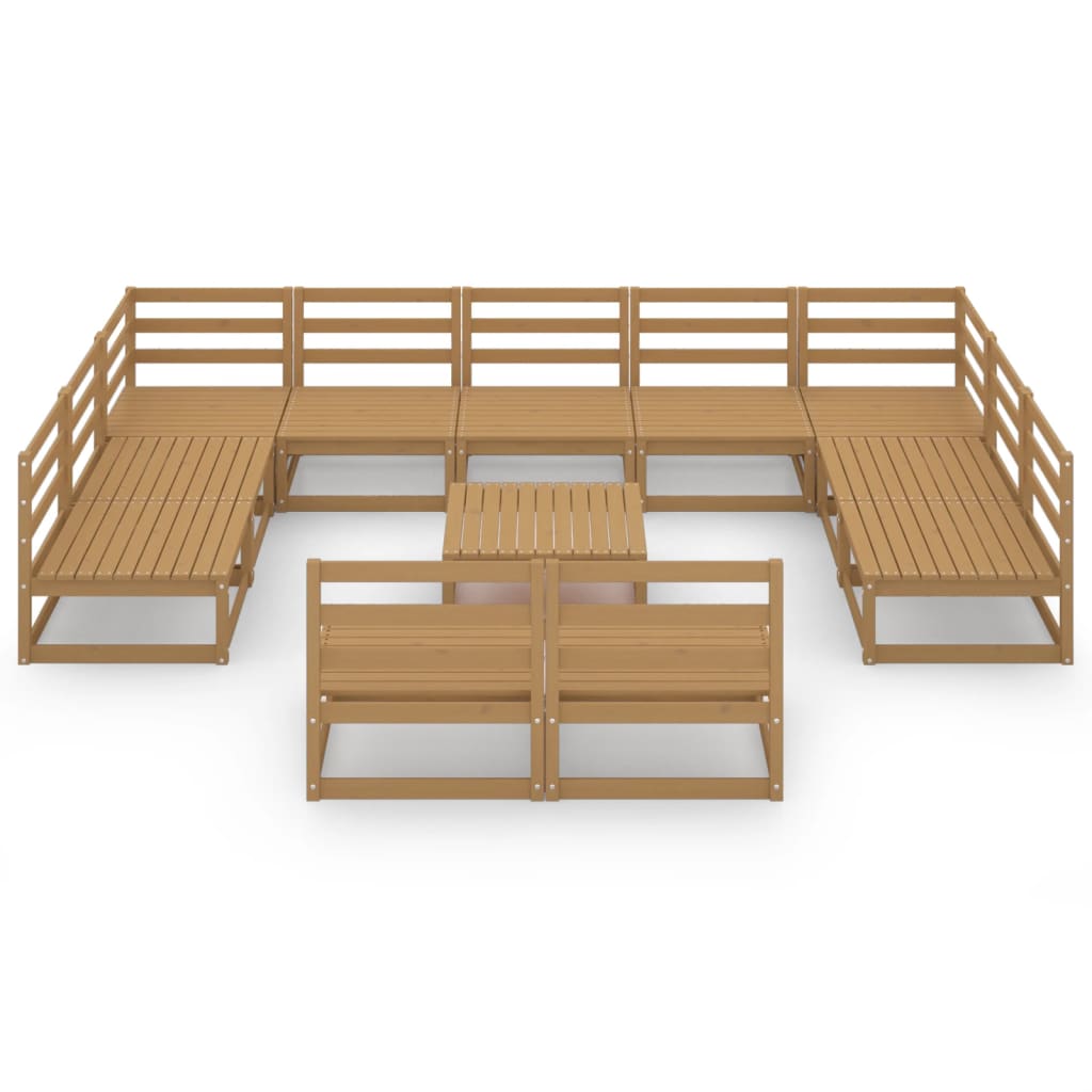 vidaXL 12 Piece Garden Lounge Set Solid Pinewood