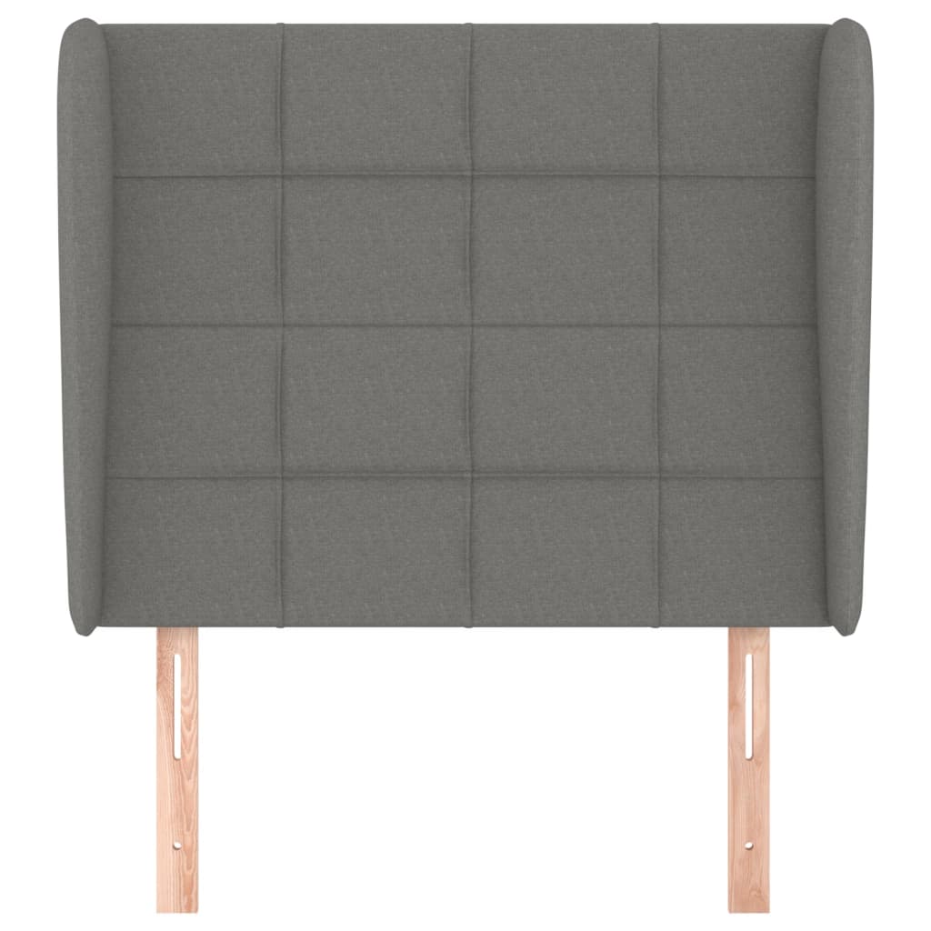 vidaXL Headboard with Ears Dark Grey 103 cm Fabric