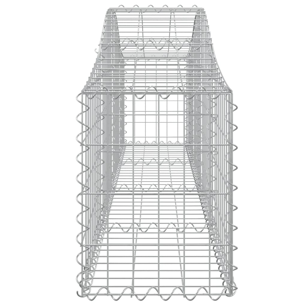 vidaXL Arched Gabion Baskets 18 pcs 200x30x40/60 cm Galvanised Iron