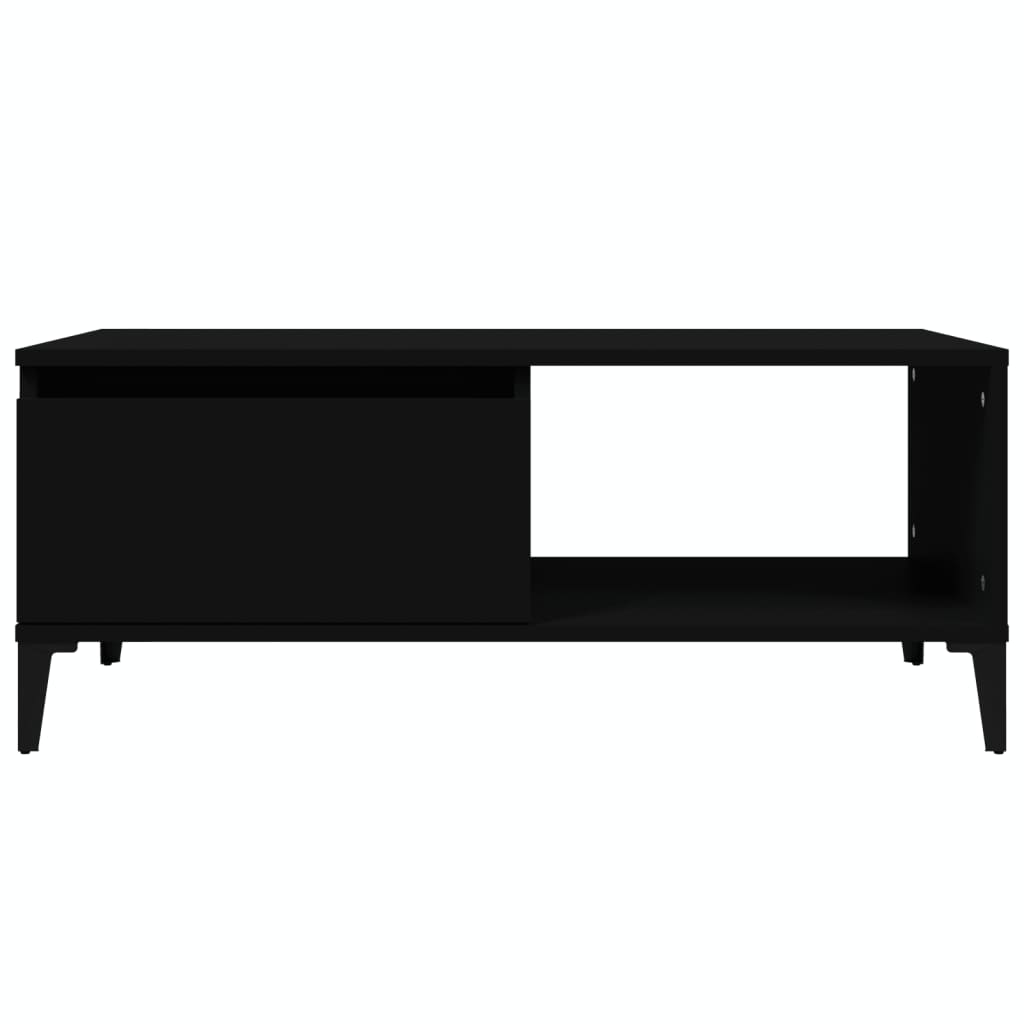 vidaXL Coffee Table Black 90x50x36.5 cm Engineered Wood