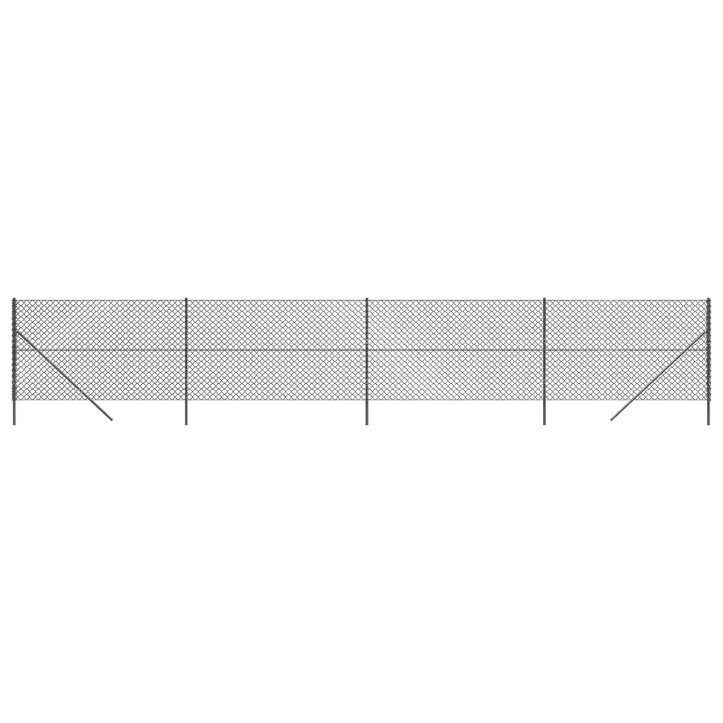 vidaXL Chain Link Fence Anthracite 1.8x10 m