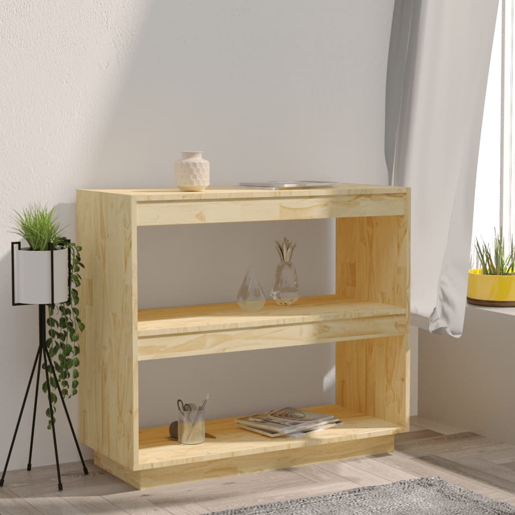 vidaXL Book Cabinet 80x35x71 cm Solid Pinewood