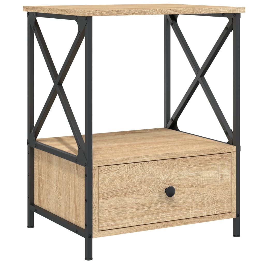 vidaXL Bedside Tables 2 pcs Sonoma Oak 50x41x65 cm Engineered Wood