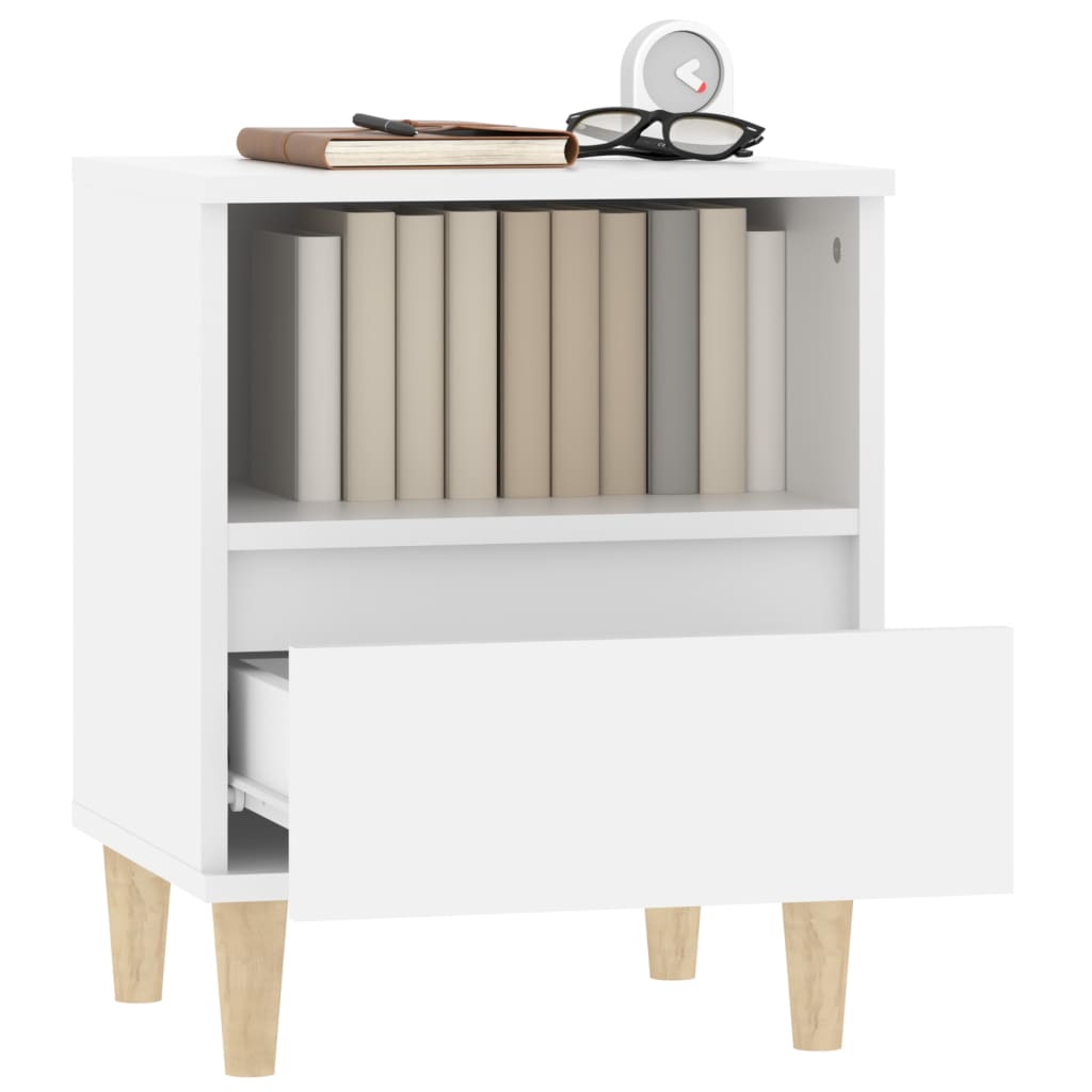 vidaXL Bedside Cabinets 2 pcs White 40x35x50 cm