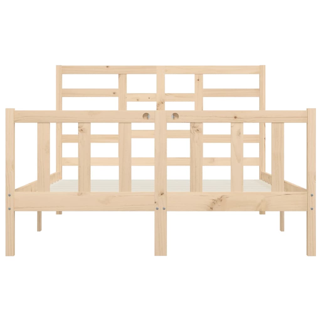 vidaXL Bed Frame without Mattress 150x200 cm King Size Solid Wood