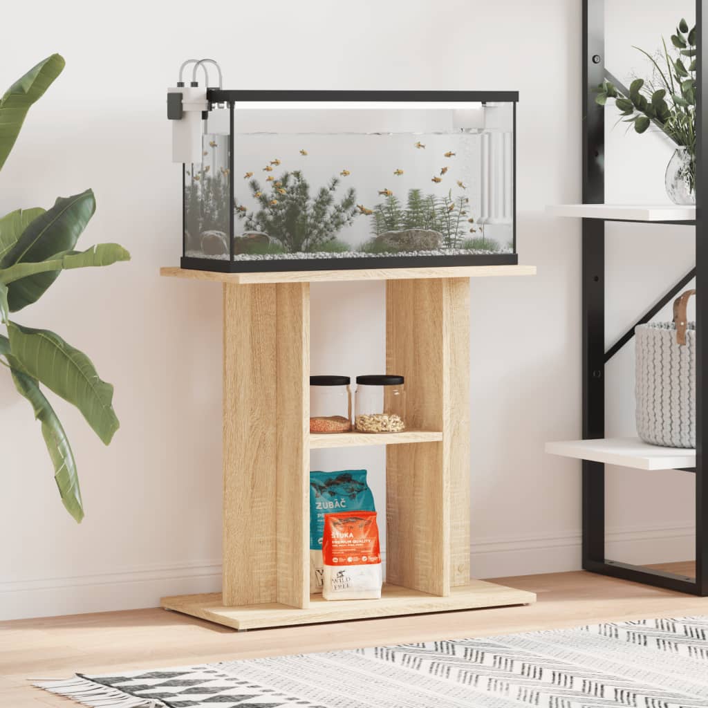 vidaXL Aquarium Stand Sonoma Oak 60x30x60 cm Engineered Wood