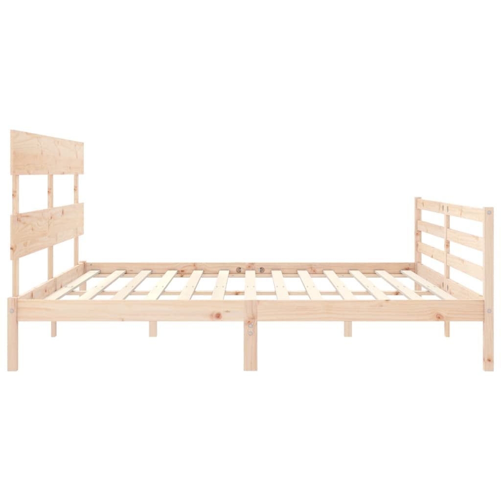 vidaXL Bed Frame without Mattress Super King Size Solid Wood