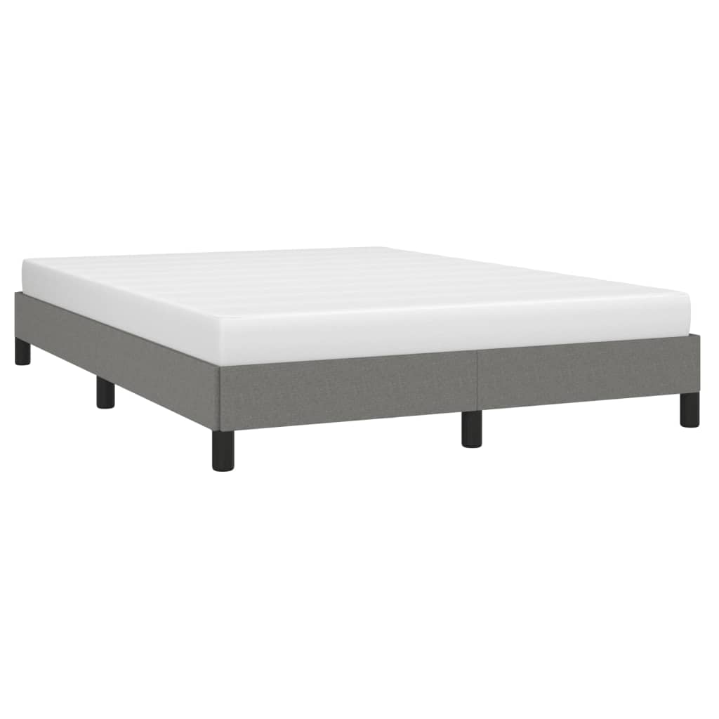 vidaXL Bed Frame without Mattress Dark Grey 152x203 cm Queen Fabric