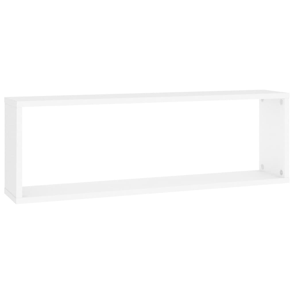 vidaXL Wall Cube Shelf 2 pcs White 80x15x26.5 cm Engineered Wood