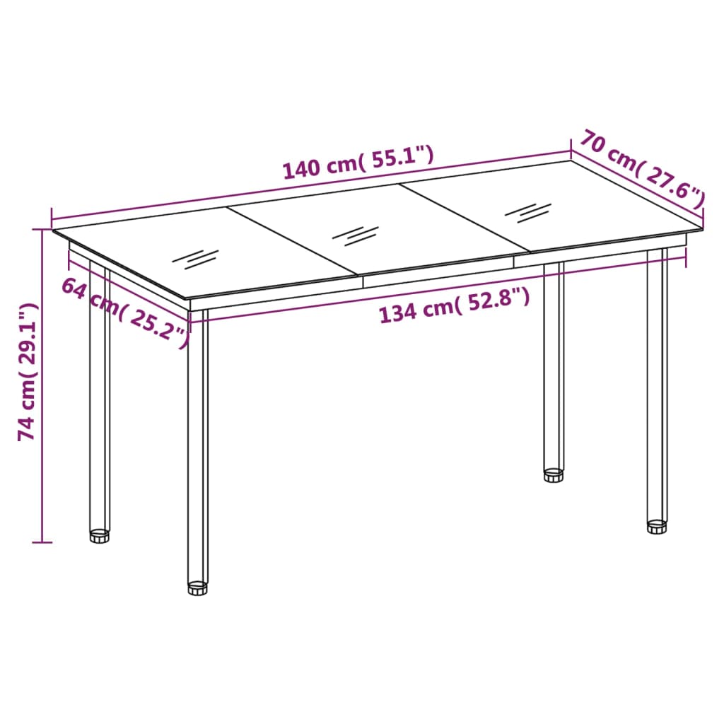 vidaXL 5 Piece Garden Dining Set Light Grey