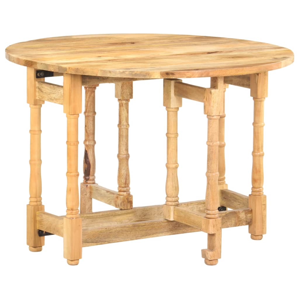 vidaXL Dining Table Round 110x76 cm Solid Mango Wood