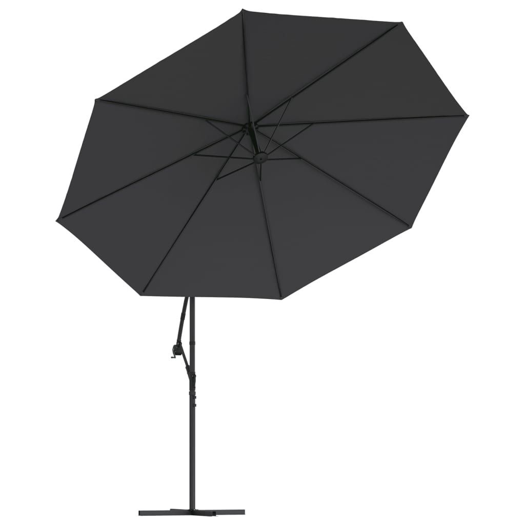 vidaXL Cantilever Garden Parasol with Aluminium Pole 350 cm Black