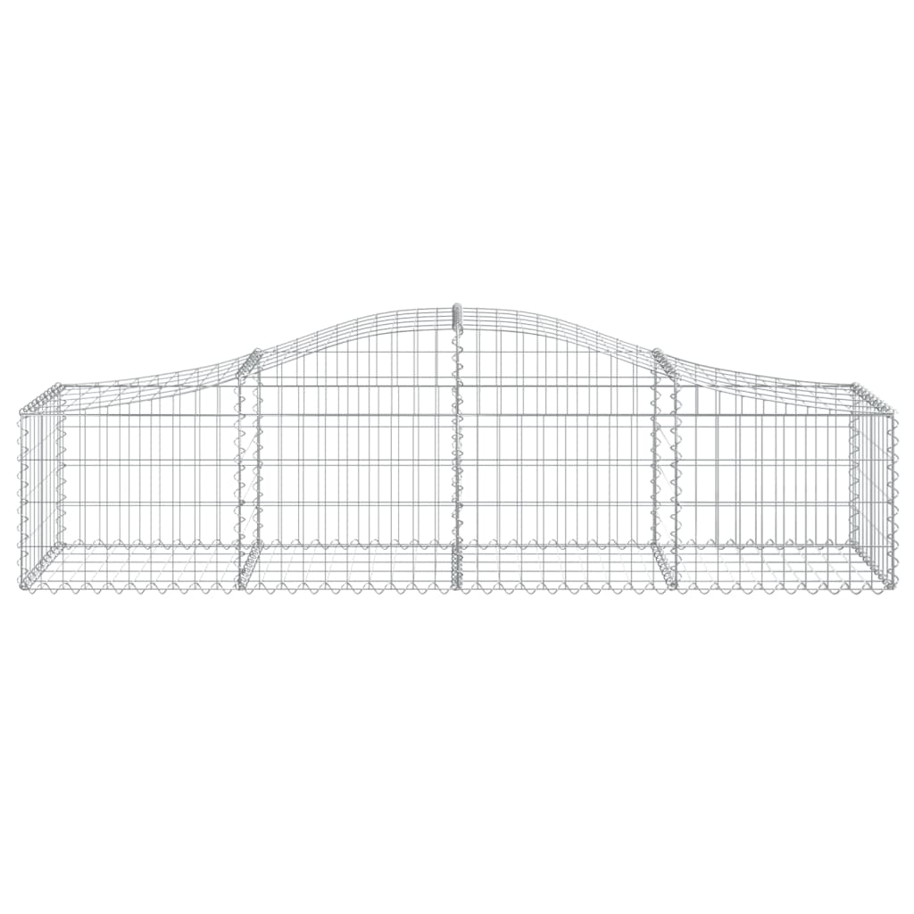 vidaXL Arched Gabion Baskets 3 pcs 200x50x40/60 cm Galvanised Iron