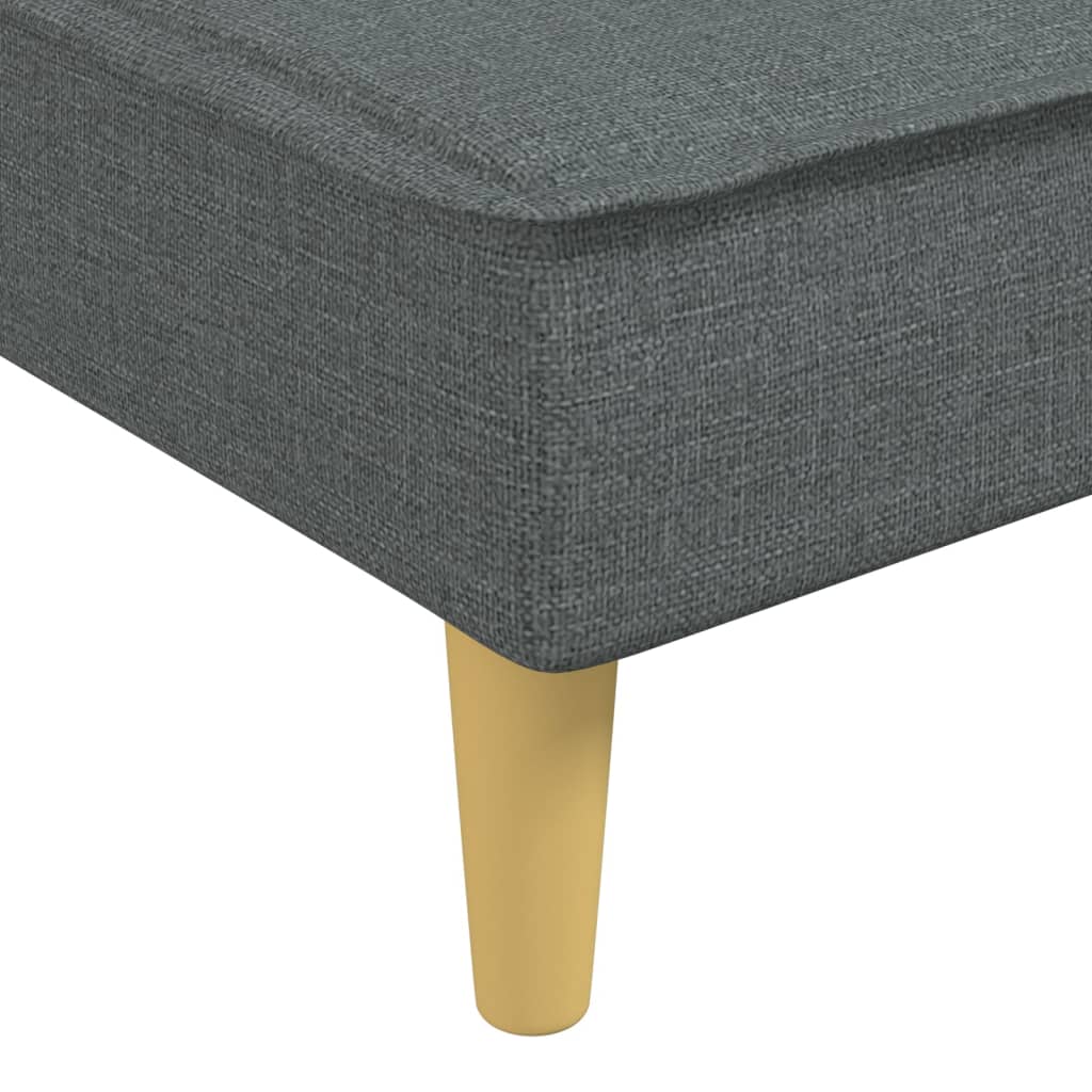 vidaXL L-shaped Sofa Bed Dark Grey 255x140x70 cm Fabric