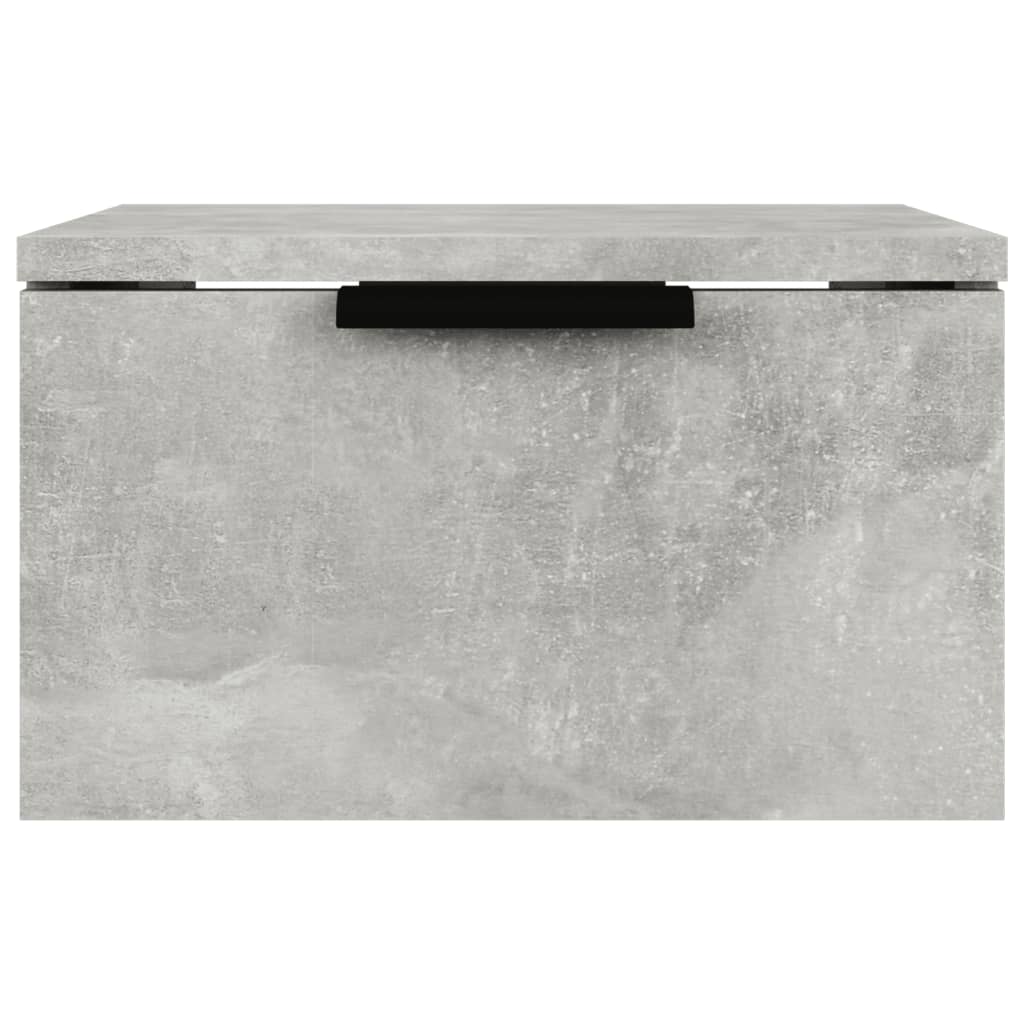 vidaXL Wall-mounted Bedside Cabinets 2 pcs Concrete Grey 34x30x20 cm