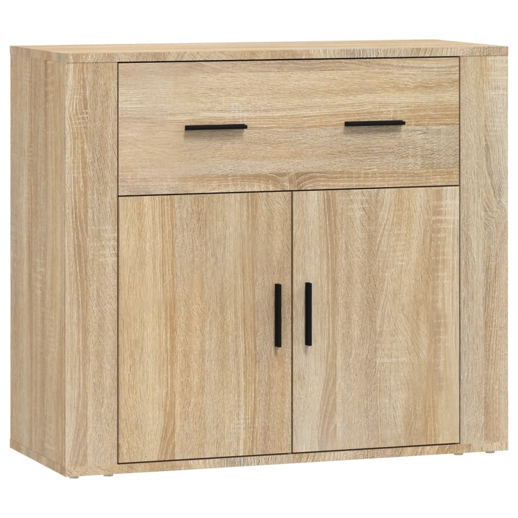 vidaXL Sideboard Sonoma Oak 80x33x70 cm Engineered Wood