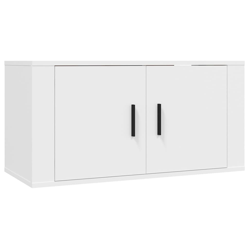 vidaXL 4 Piece TV Cabinet Set White Engineered Wood