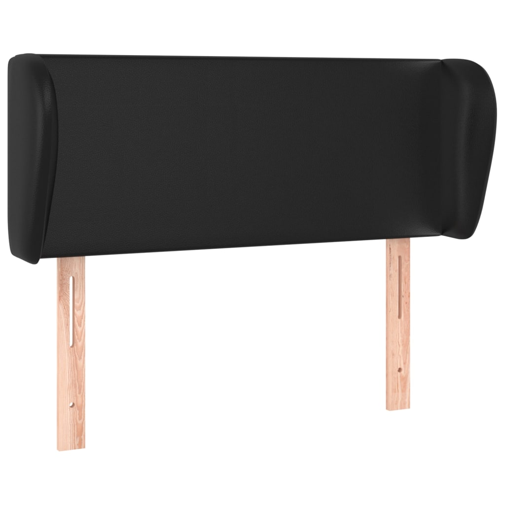 vidaXL Headboard with Ears Black 103 cm Faux Leather