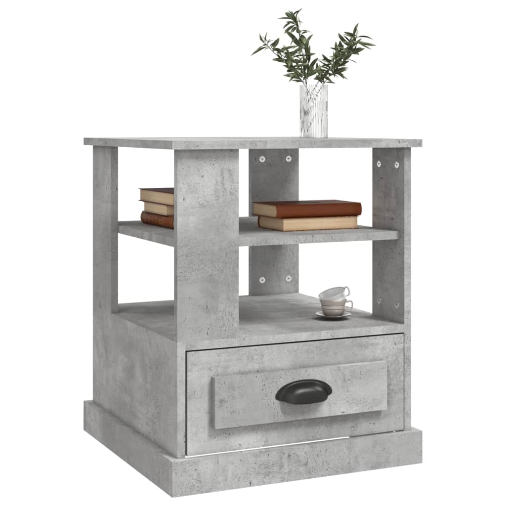 vidaXL Side Table Concrete Grey 50x50x60 cm Engineered Wood