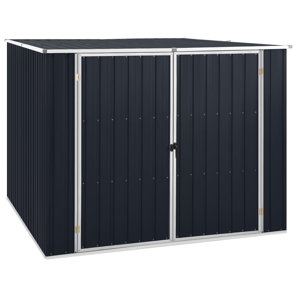 vidaXL Garden Shed Anthracite 195x198x159 cm Galvanised Steel