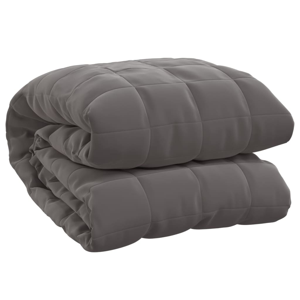 vidaXL Weighted Blanket Grey 152x203 cm 7 kg Fabric