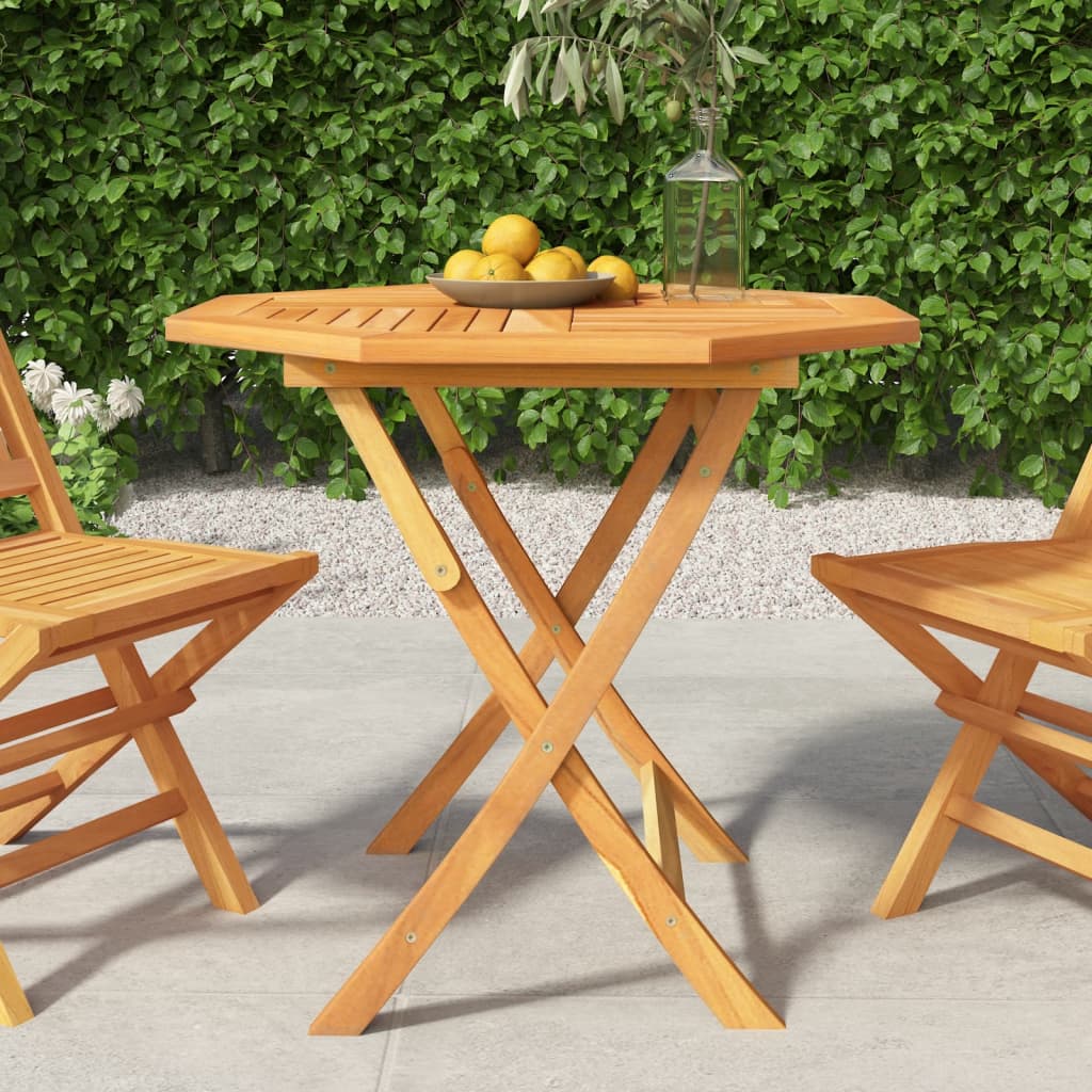 vidaXL Folding Garden Table 85x85x76 cm Solid Teak Wood