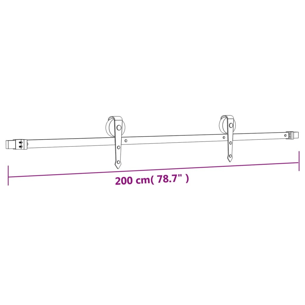 vidaXL Sliding Door with Hardware Set 100x210 cm Solid Wood Pine